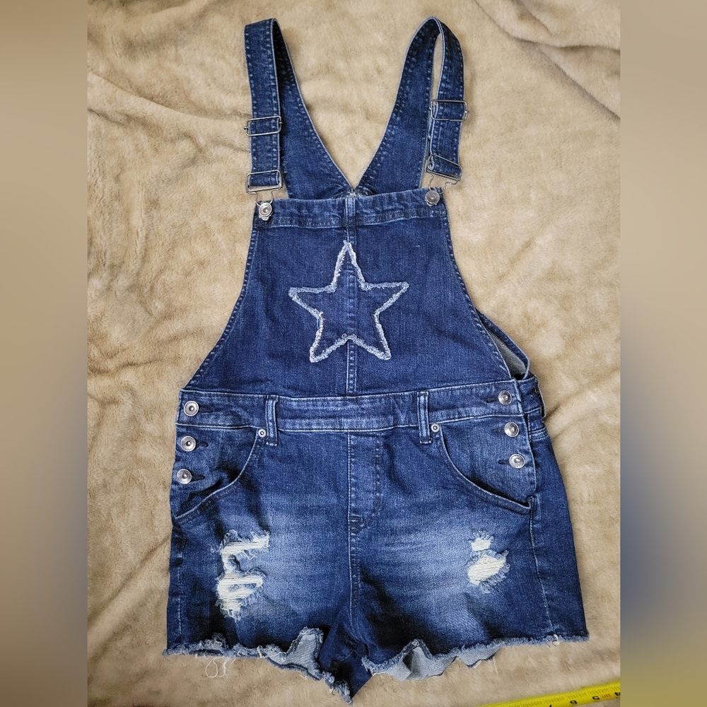 Blackheart Indigo Denim Overall Shorts